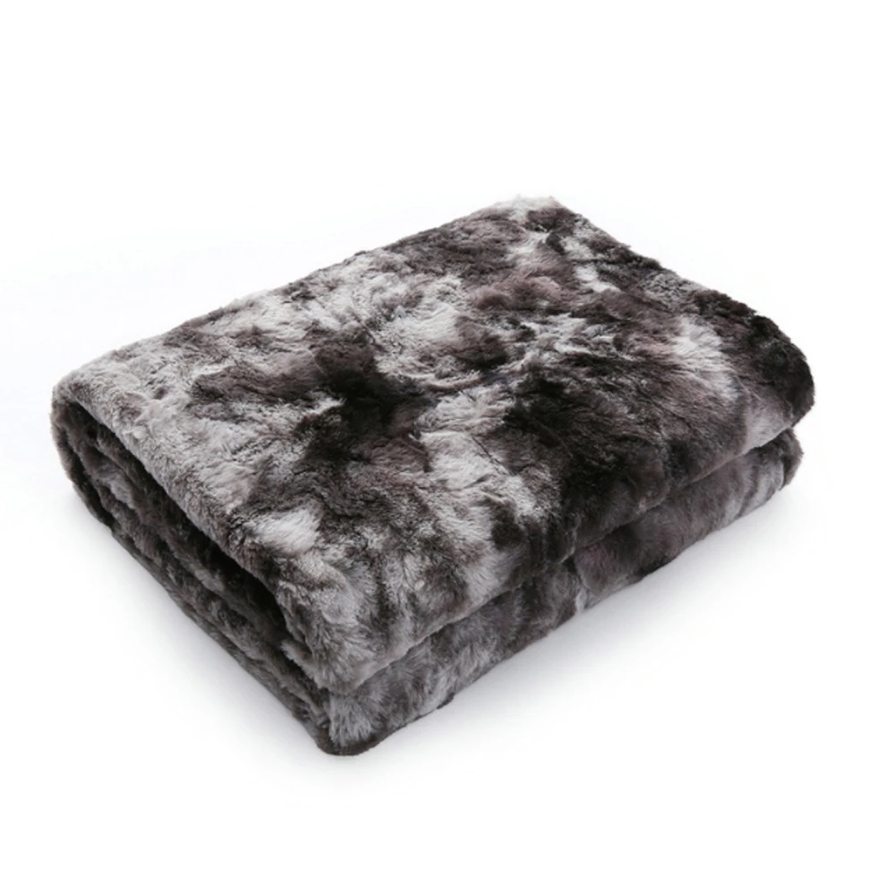Мягкое Флисовое одеяло из искусственного меха покрывало на диване длинное мохнатое пушистое меховое одеяло из искусственного меха для дивана теплое уютное Новое
