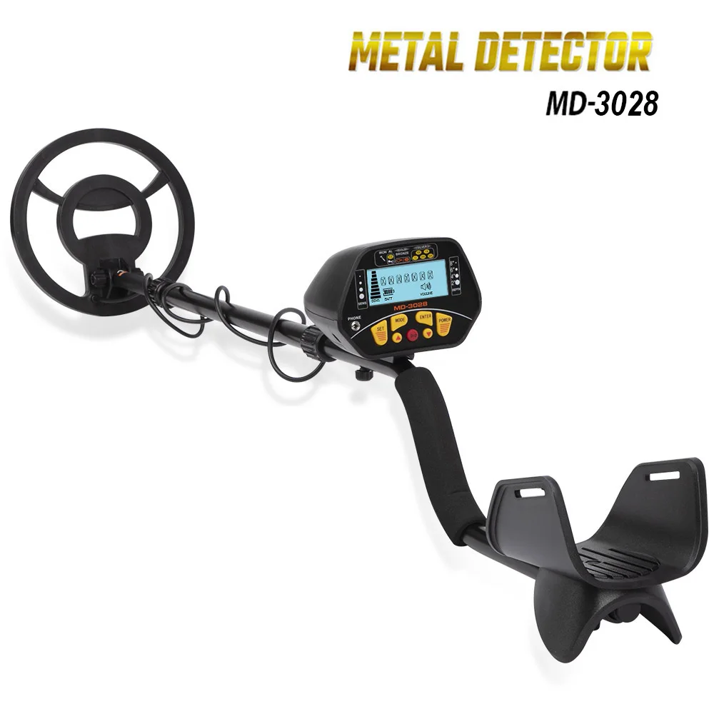 Черный New Gold detector MD-3028 professional metal detector for long range gold metal detector - Цвет: Черный