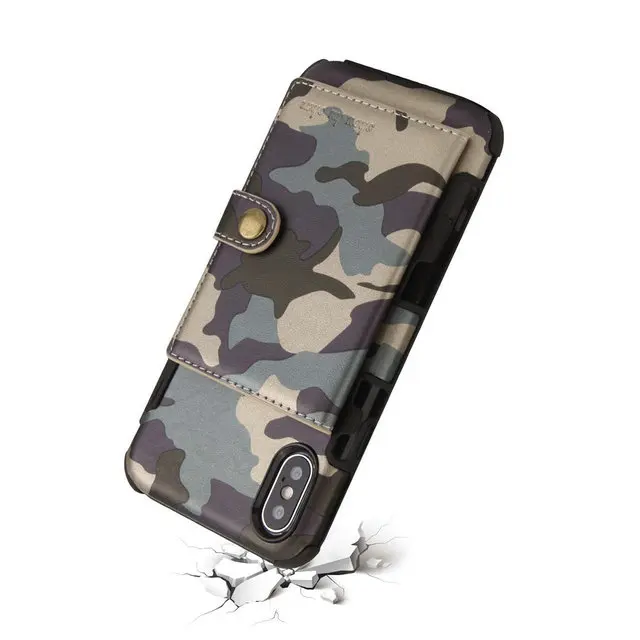 Армейский Камуфляжный флип-чехол для iPhone Xs Max, камуфляжный чехол, чехол для iPhone Xr Xs X Max, чехол для телефона iPhone X R XsMax
