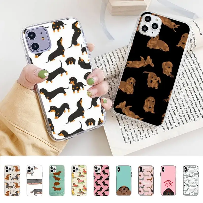 Чехол для iphone 13 8 7 6 6S Plus X 5S SE 2020 XR 11 12 pro XS MAX с изображением таксы | Мобильные