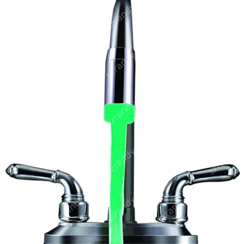 

LD8002-A2 Single Green Color High Quality Brass LED tap light with adaptor