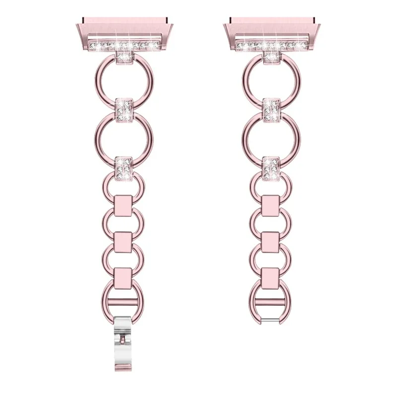 rose pink Joyozy модный ремешок со стразами для fitbit ionic ремешок металлический браслет из нержавеющей стали ремешок для fitbit ionic ремешок для часов - Цвет ремешка: rose pink