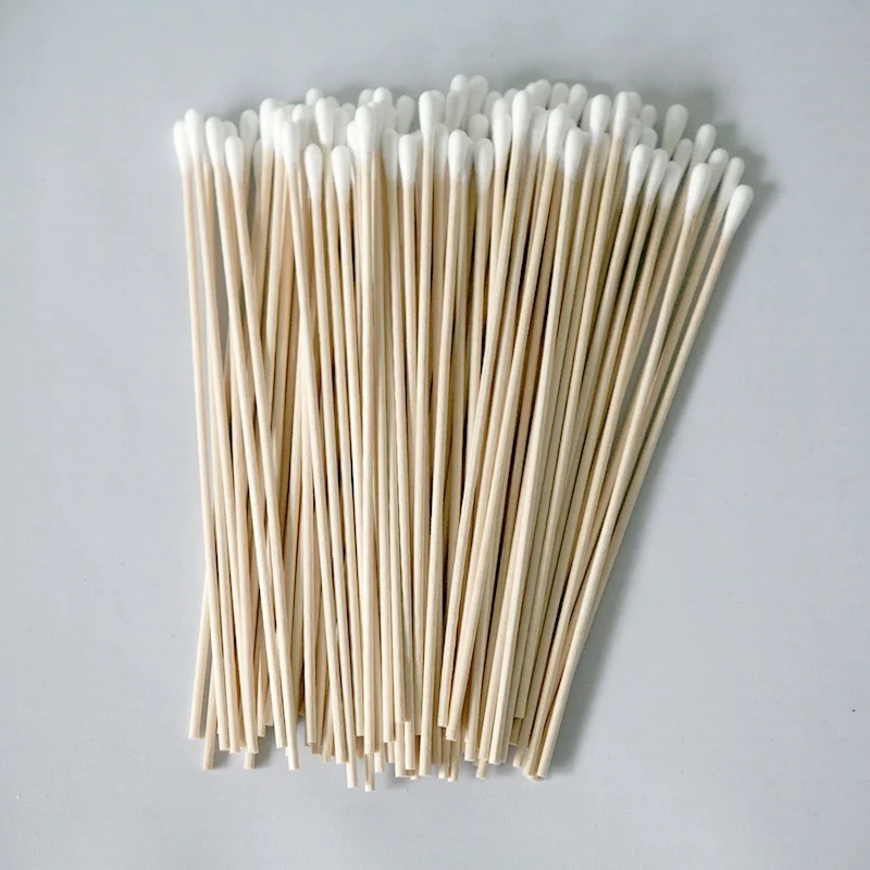 100 pcs 15cm 50/100 шт многофункциональные дезинфицированные палочки для макияжа, йод, одноразовые медицинские двойные ватные палочки, портативные палочки - Color: 100 pcs 15cm