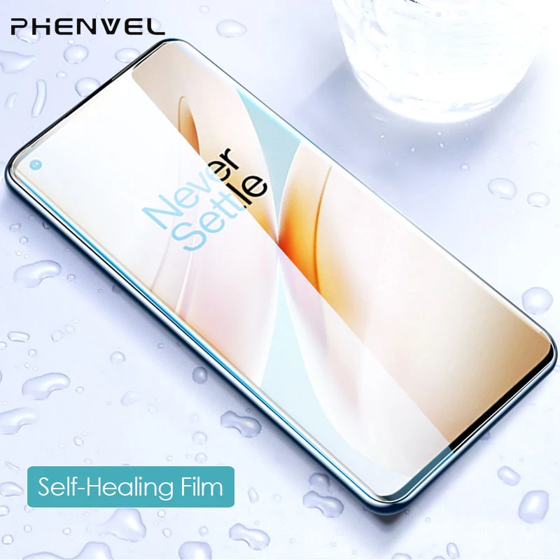Самовсасывающая Защитная пленка для Oneplus 7T 8 pro гелевая 6T 7 Pro Гидрогелевая с полным