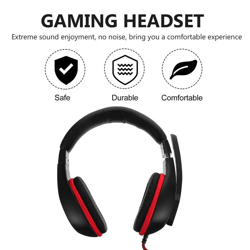 Stereo Gaming Headset For Xbox one PS4 PC 3 5mm Wired Over Head Gamer Headphone With Microphone Volume Control Game Earphone