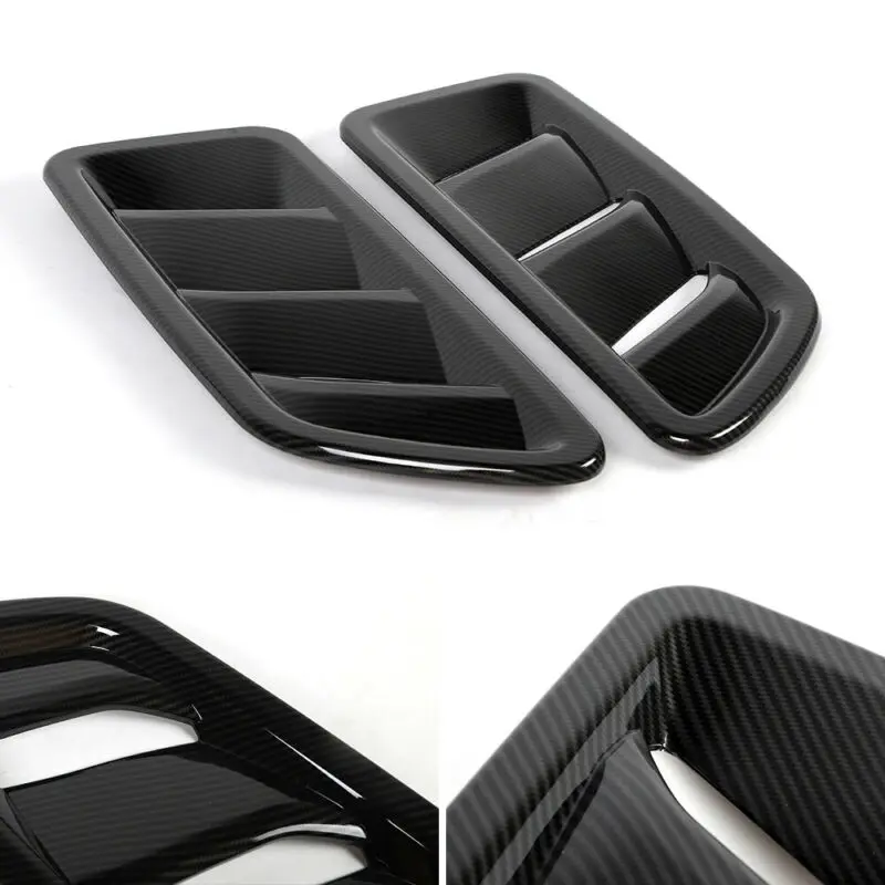 

1 Pair Front Engine Hood Air Vent Cover Trim For Jeep Wrangler JL 18-19