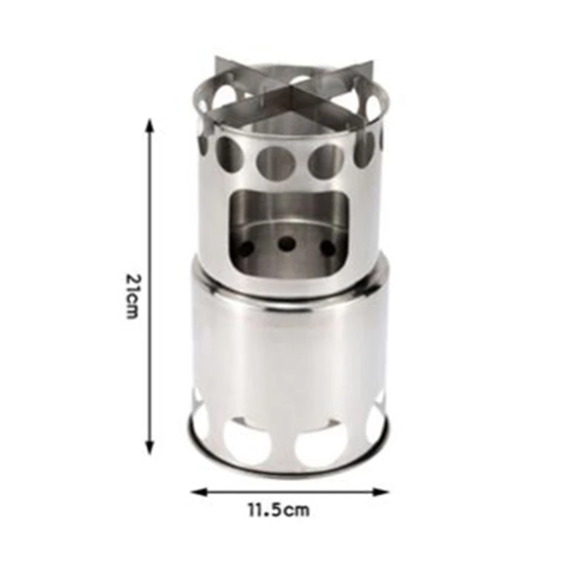 stove Походная дровяная плита, походная Складная плита из нержавеющей стали для пикника, кухонный горшок, набор горелок, посуда, кухонная посуда - Цвет: stove