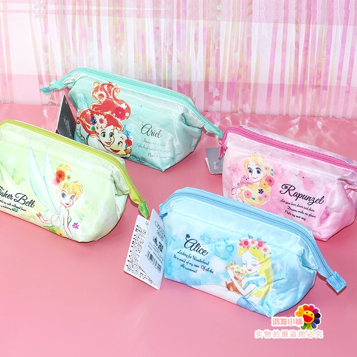

Cartoon Cute Girls Mermaid Ariel Princess Alice Rapunzel Fairytale Princess MakeUp Cosmetic Bag Storage Toiletry Bag Pencil Case