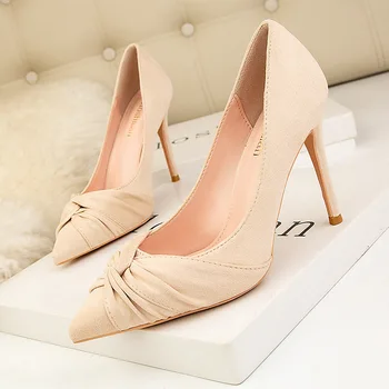 

2020 New Fashion women's Thin heels super high heels shallow pointed water drill women's Shoes Lady Pumps High Heels X6X10253