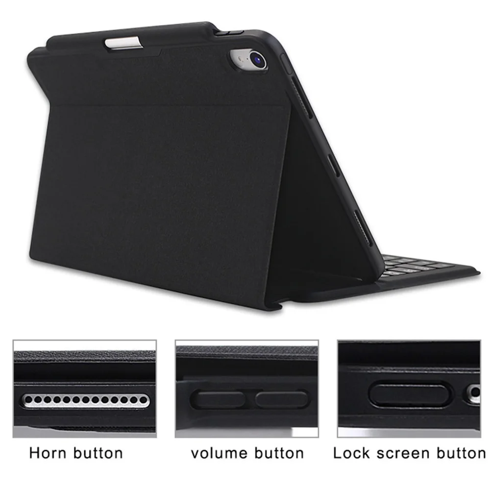Tablet Case for iPad 10.2 2019 Bluetooth Keyboard with Pencil Holder Flip Smart Cover for iPad 7 7t