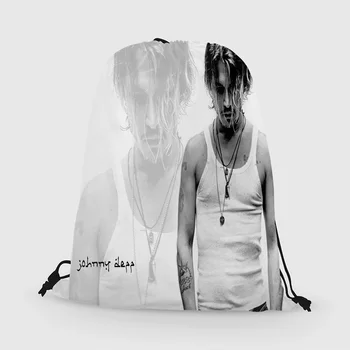 

Custom Johnny Depp Drawstring Bag Daypack Kids Satchel Casual Backpack Teenager Storage Bag Women Men 31x40cm*181031-02-79