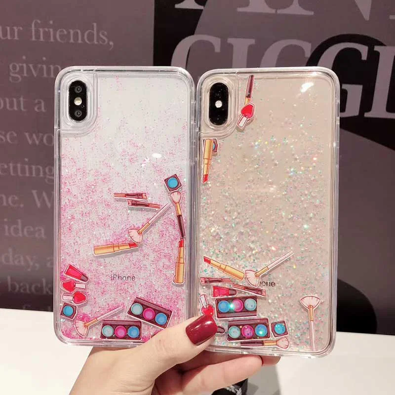 

Quicksand Case For iPhone X Xr Xs Max Dynamic Liquid Cases Cover For iPhone 6 6s 7 8 Plus Hard PC Capinha Glitter Capa