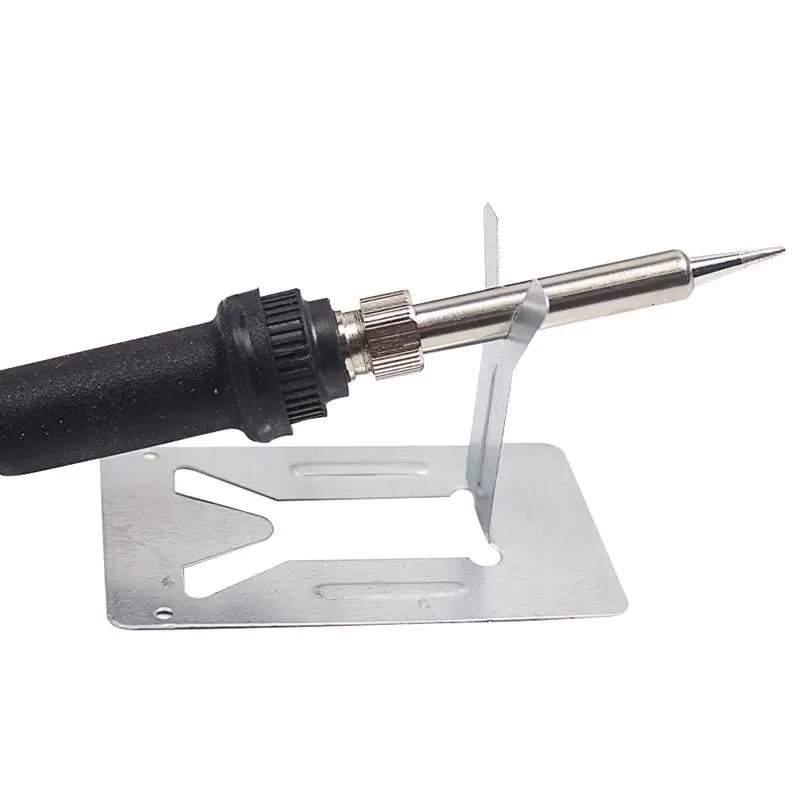 60 Вт Регулируемый температурный ремонт Электрический паяльник ручка тепловой Карандаш инструмент с железными наконечниками подставка