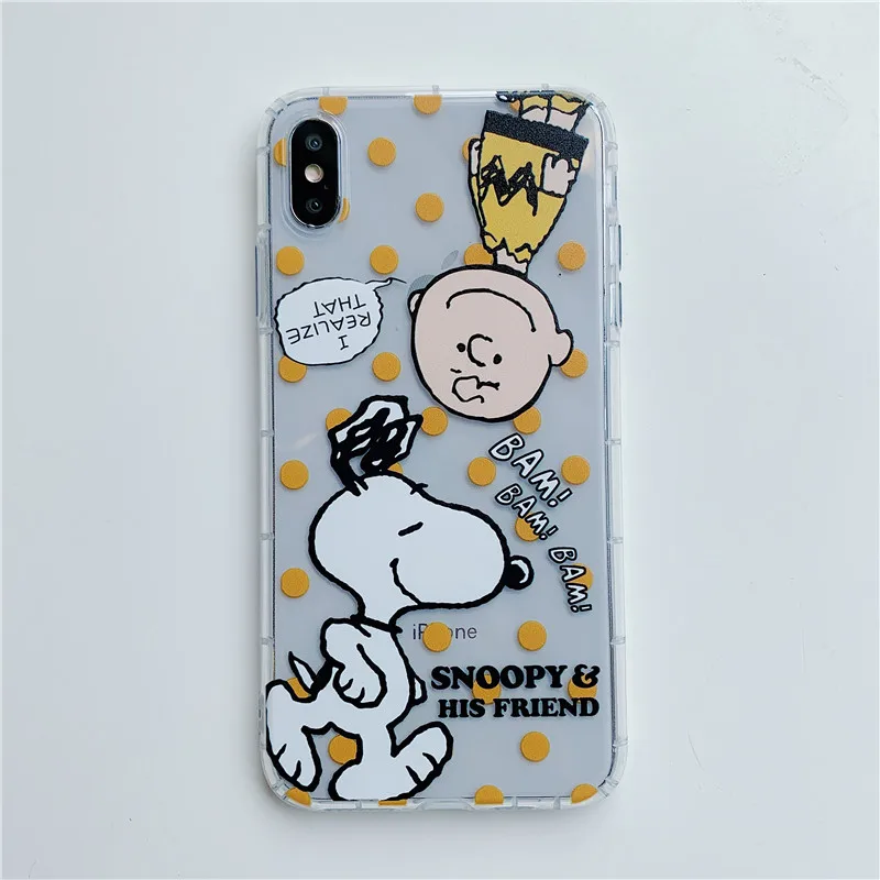Чехол для iPhone X, XR, XS Max, с рисунком из мультфильма, с изображением коричневой собаки, для iPhone 6, 6s, 7, 8 plus, прозрачный мягкий силиконовый чехол, задняя крышка
