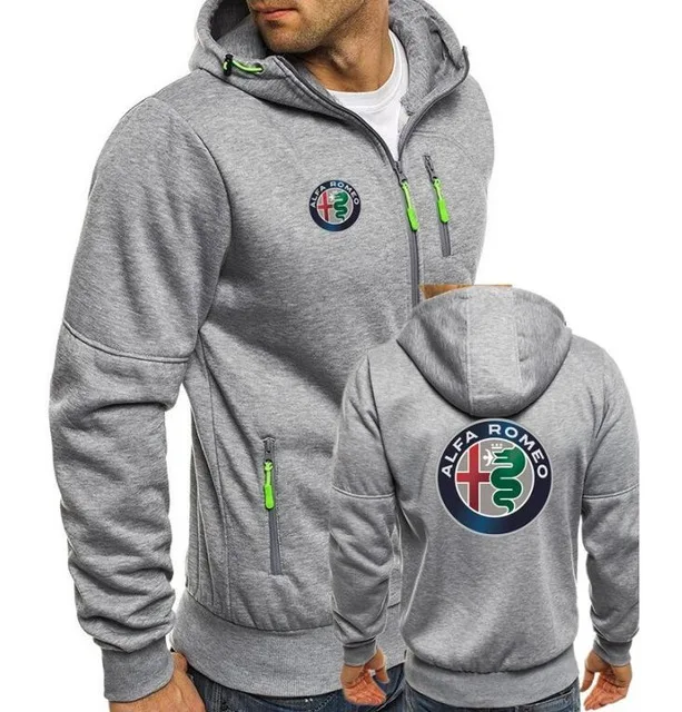 Осенняя брендовая мужская одежда alfa romeo, мужская толстовка с капюшоном, на завязках, для отдыха, тонкая куртка, кардиган, спортивный костюм, пальто, толстовки V - Цвет: as picture