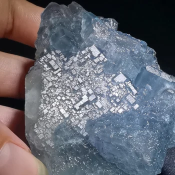

177.9gNatural crystal, blue green fluorite, crystal mineral, crystal specimen