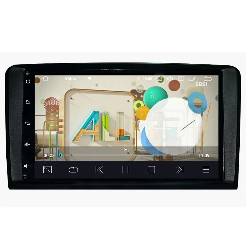 Cheap KANOR 1024*600 IPS Android 9.0 2 Din Car Autoradio For Mercedes Benz W164 ML350 ML450 ML500 ML430 X164 GL320 5