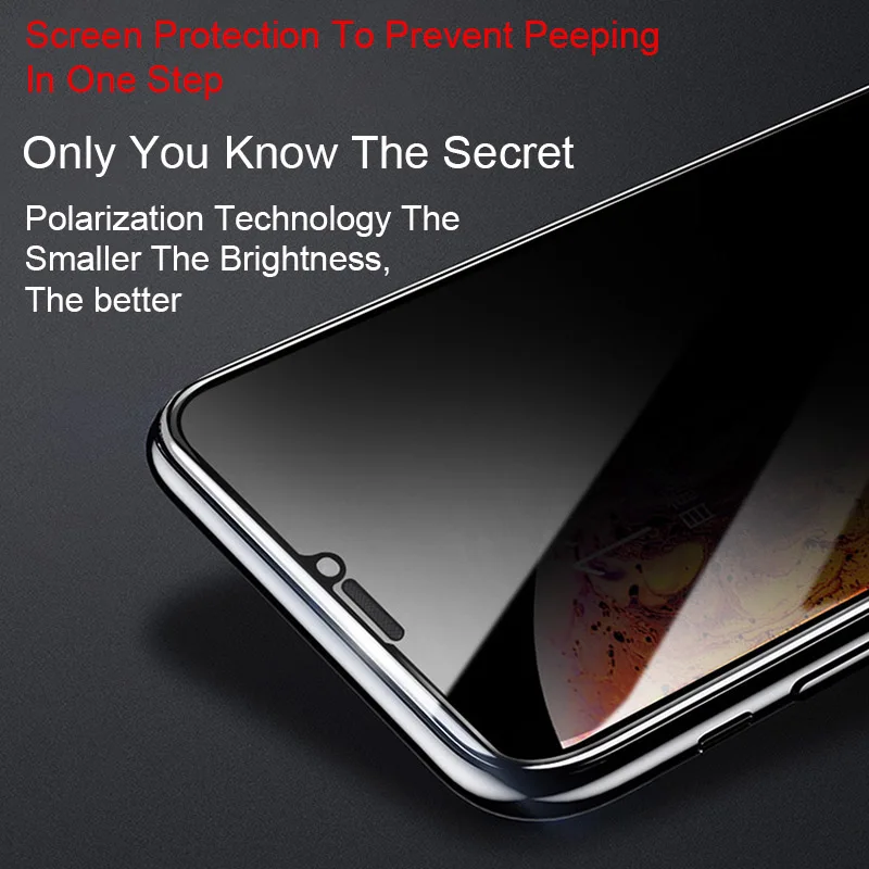 Полная конфиденциальность закаленное стекло анти шпион высокой четкости протектор экрана для iPhone/XS