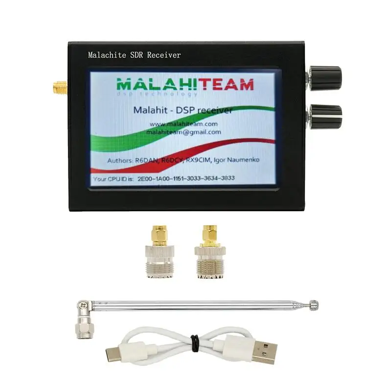 V1.10C 50Khz-2GHz Malachite DSP SDR Shortwave Radio Receiver FM AM SSB NFM WFM Malahit Touch LCD/ Antenna/Battery + Gift Box | Электроника
