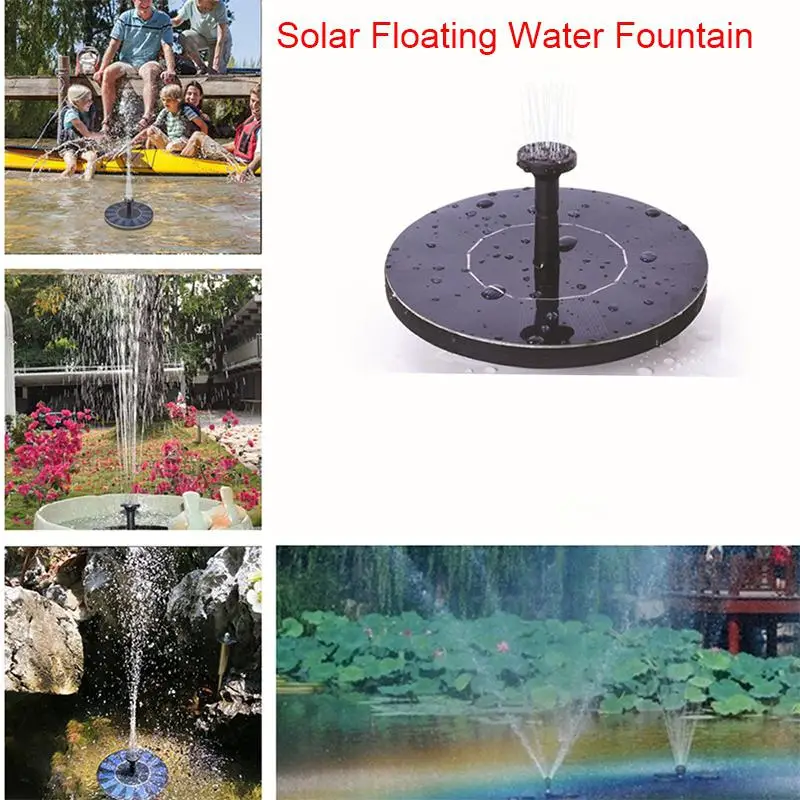 Outdoor Decor Mini Solar Ed Floating Bird Bath Water Panel Solar Ed Floating Bird Bath