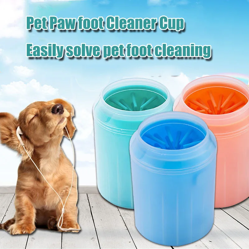 Pet Dog Paw Cleaner Cup Soft Silicone Combs Foot Washer Clean Brush Quickly Wash Dirty Cat Cleaning Bucket Gentle Porta |