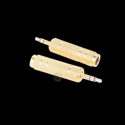 

100pcs 6.35mm female Plug To 3.5mm male Connector Earphone Amplifier Audio Adapter Microphone AUX 6.3 3.5 Mm Converter