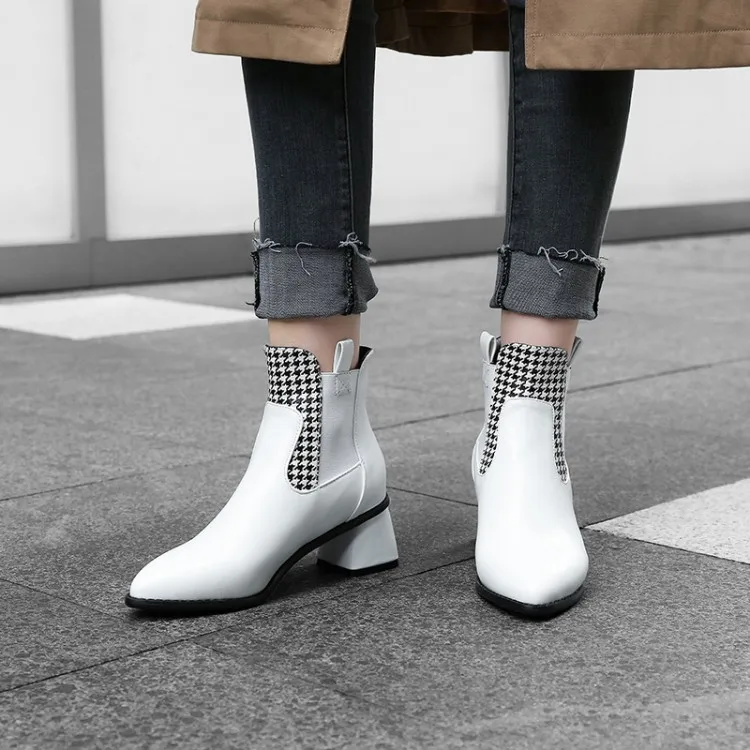 

Big Size 9 10 11-13 boots women shoes ankle boots for women ladies boots shoes woman winter Color-matching elastic band