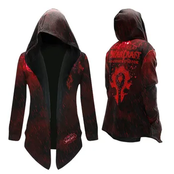 

Ghost Extermination Blade World of Warcraft Alliance Tribal Windbreaker Long Coat Plus Velvet Teen Game Peripheral Clothes cos
