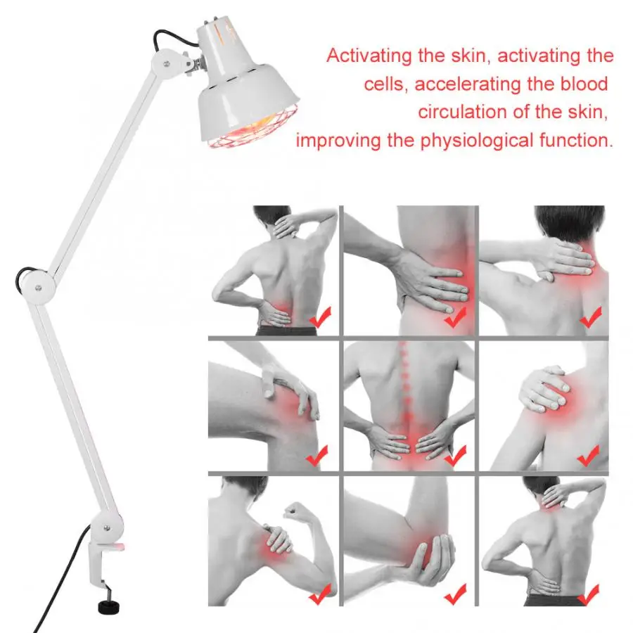 Массажер, инфракрасный светильник, лампа для обогрева, настольная, электрическая, для тела, для облегчения боли в мышцах, лечение, США, 110 В, массаж, релаксация