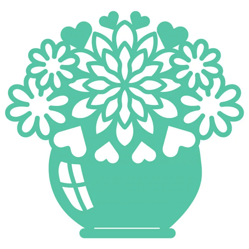 YaMinSanNiO Blossom Metal Cutting Dies Potted Plant 2019 Scrapbooking Stencils Embossing Die Cuts for Card Making Decorative DIY | Дом и сад