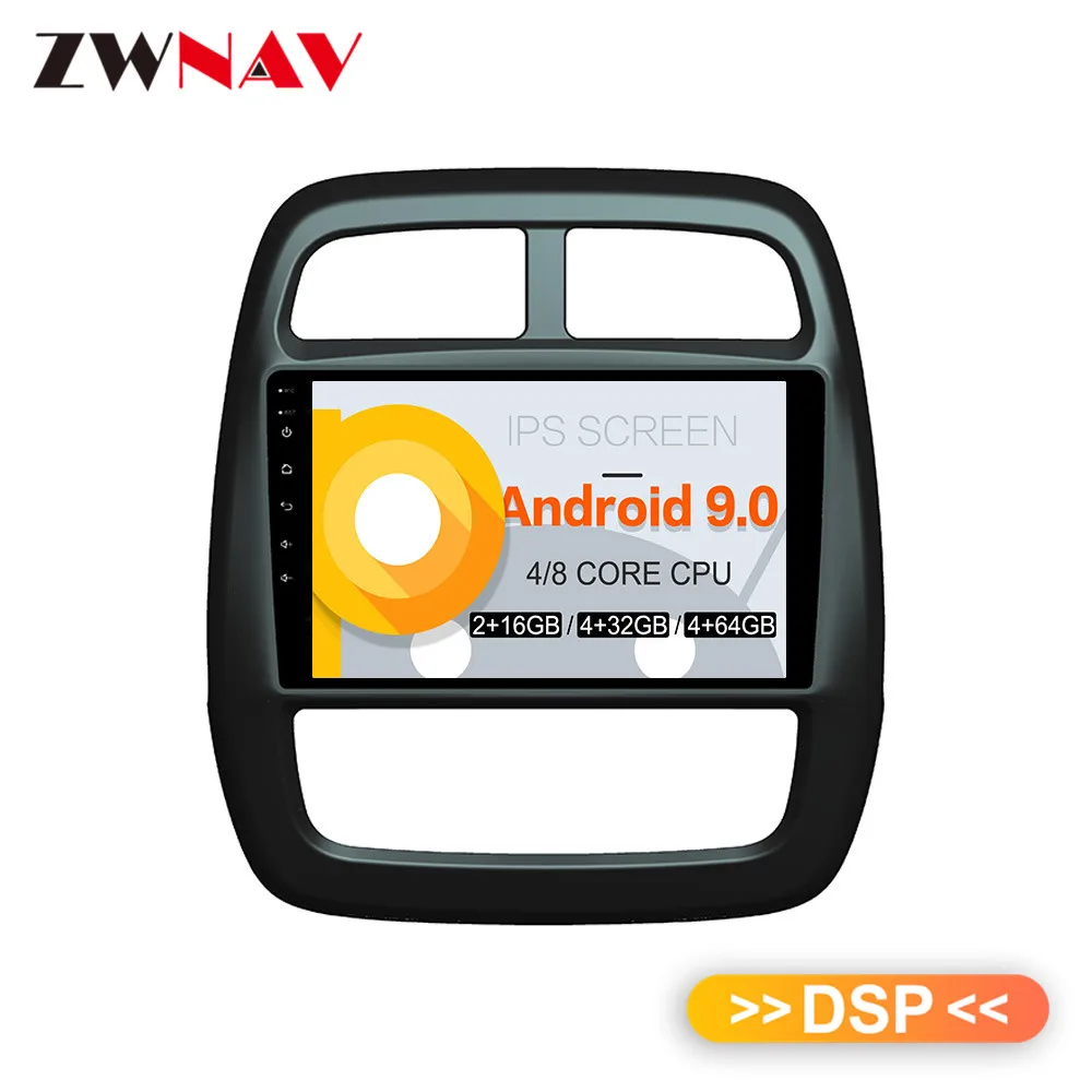 Flash Deal DSP Android 9.0 Car GPS Navigation car No DVD Player For Renault Kwid 2015+ Auto AC Stereo radio Player tape recorder head unit 0