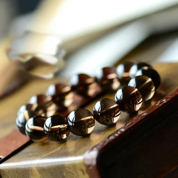 

The East China Crystal City Aristocratic Family Natural Citrine Bracelet Tobacco String Tea Water Bracelet Men Women Lovers