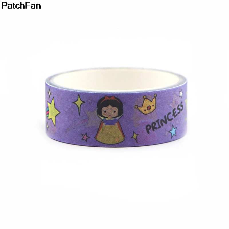 Patchfan принцесса мультфильм Забавный DIY Скрапбукинг дети клей Васи бумага маскировки клейкие ленты Печатный узор наклейки Наклейка A2424