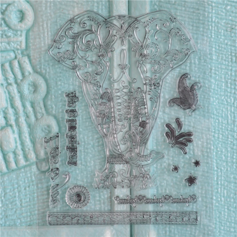 Прозрачные штампы со слоном для скрапбукинга/создания открыток/фотоальбома декоративные/Детские забавные украшения