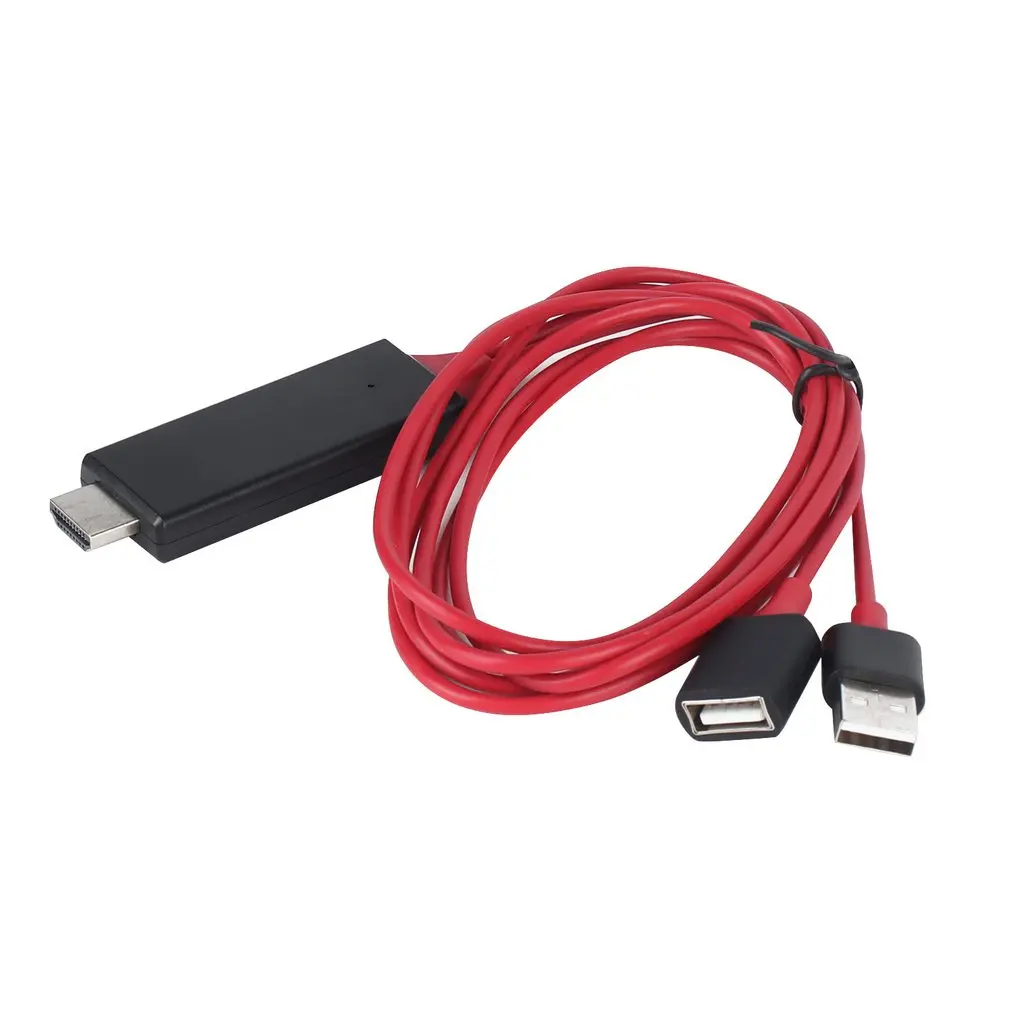 1080P HDTV адаптер HDMI кабель мужчина к USB 2,0 мужчина и женщина HDMI HD видео конвертер Код для iPhone смартфон Android телефоны