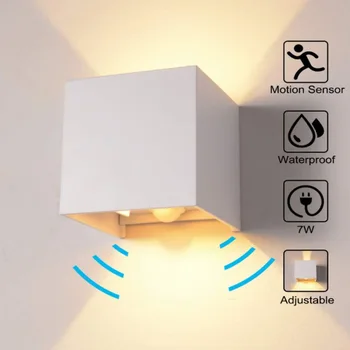 

Radar Sensor IP65 Light Outdoor Indoor LED Wall Lights Garden gate Corridor Cube Wall light Lamp