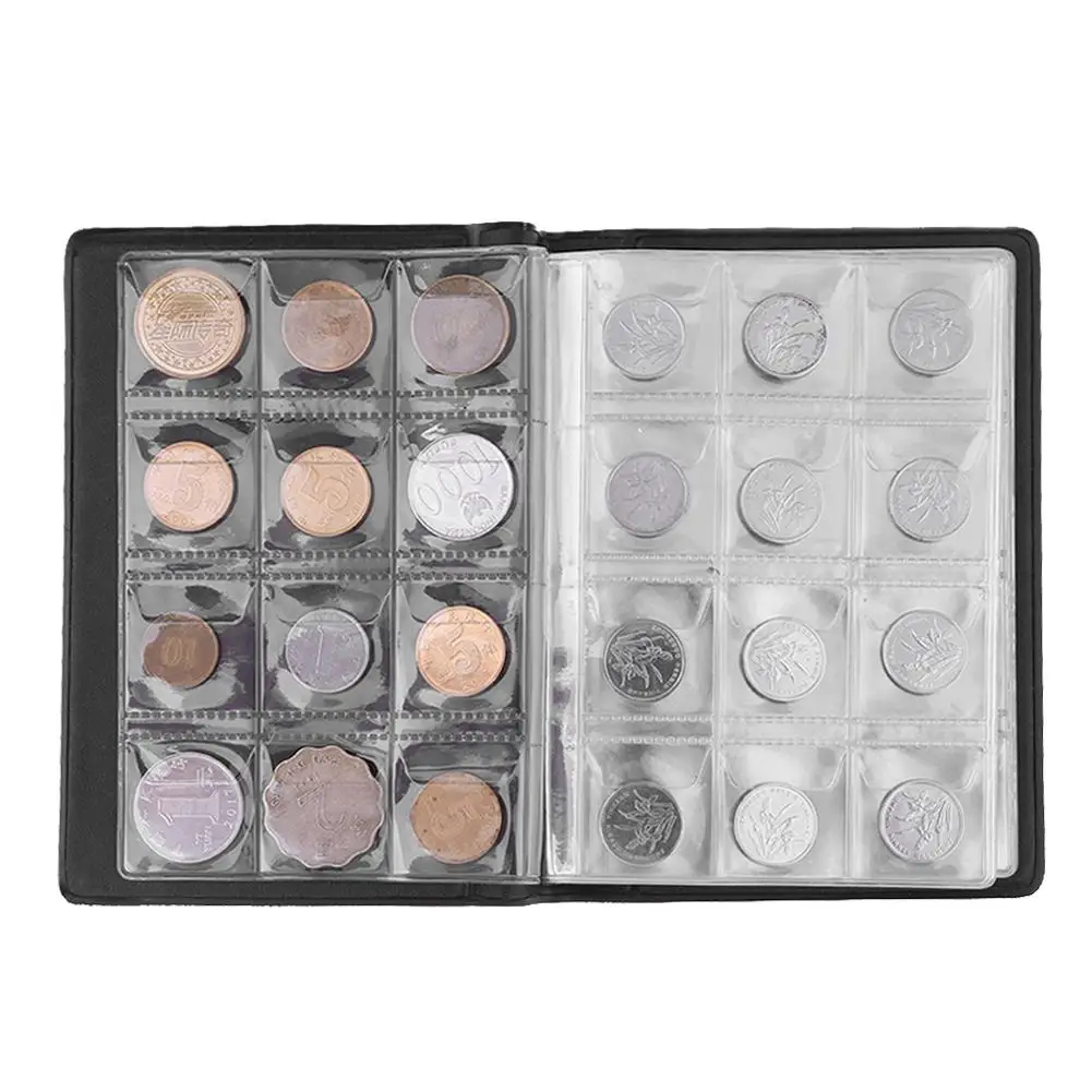 1/2 Pcs 120 Pockets Coins Album Collection Book Commemorative Coin Storage Holders PVC for Coins Collection Album