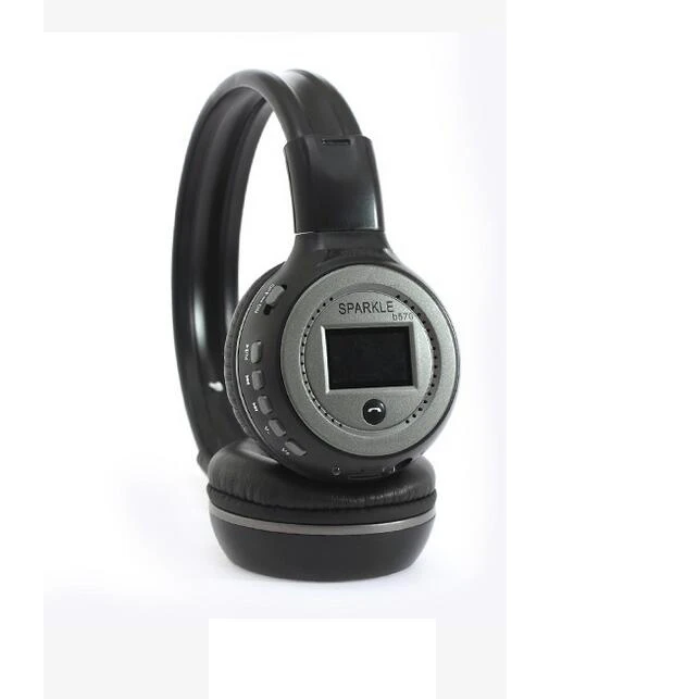 B570 стерео Bluetooth Беспроводные наушники с микрофоном гарнитуры для мобильных наушников для Iphone samsung Xiaomi htc/FM радио - Цвет: Black sliver
