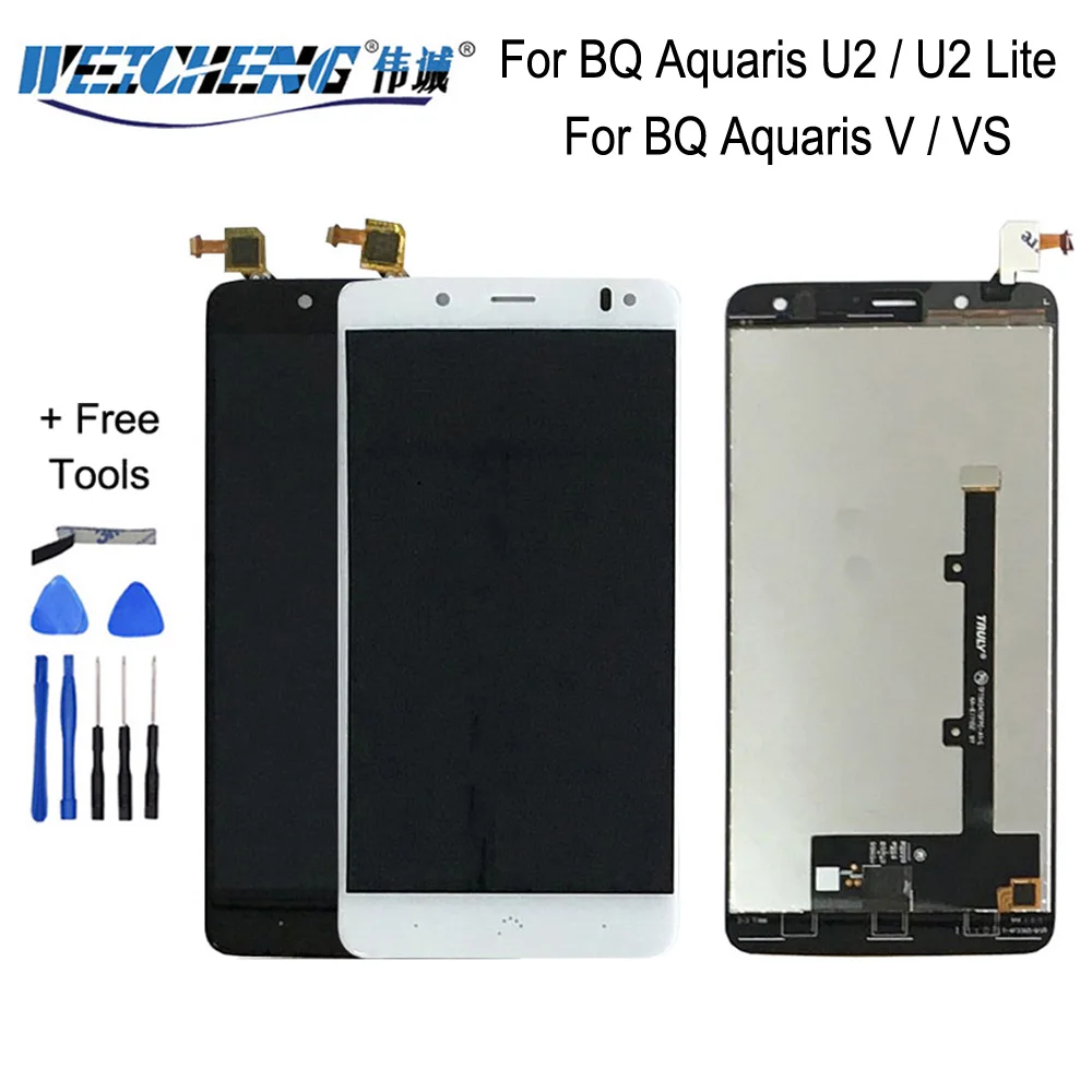 ЖК дисплей в сборе для BQ Aquaris U2 / Lite сенсорный экран V/VS 100%|Экраны мобильных