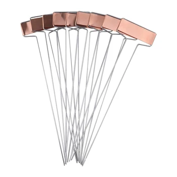 

10Pcs Metal Stainless Steel Sign Markers Plant Nameplate Labels Tags Tool Kit Garden Metal Plant Label Gardening Potted Flower