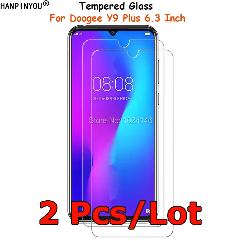 

2 Pcs/Lot For Doogee Y9 Plus Y9plus Tempered Glass Screen Protector Ultra Thin Explosion-proof Protective Film Toughened Guard