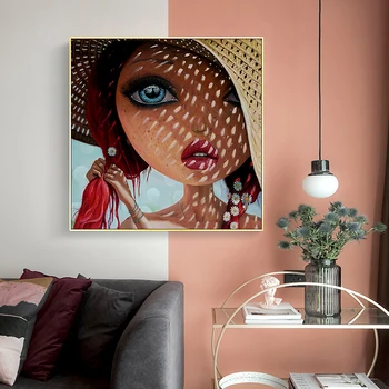 

Nordic Modern Style beauty Characters Colorful Canvas Painting Poster Print Decor Wall Art Pictures For Living Room Bedroom