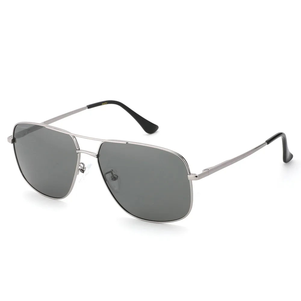 silver ZENOTTIC Men's Polarized UV 400 Protection Pilot Sunglasses Cool Driving Sun Glasses Fashion Brand Designer Eyewear Accessories - Lenses Color: silver