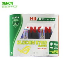 XENCN галогенный головной светильник Замена апгрейд H11 12 в 70 Вт PGJ19-2 2300 К 80% больше светильник 75 м луч супер желтый светильник 2 шт