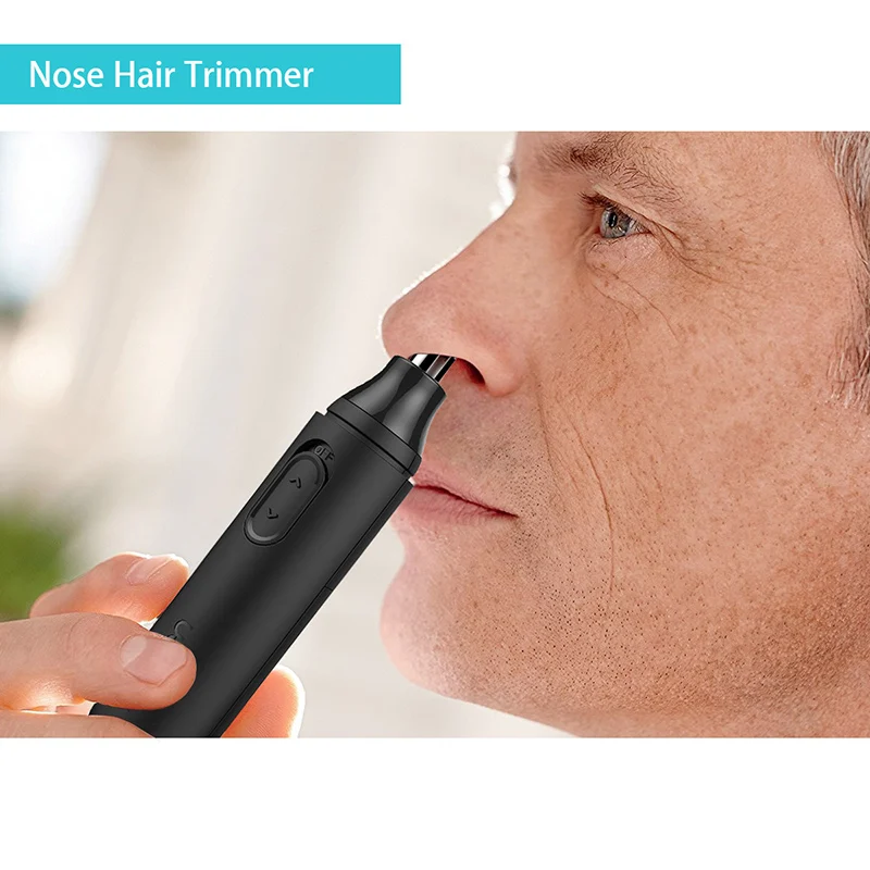Электрический триммер для ушей в носу, бритва из нержавеющей стали, портативная Стрижка волос, вращение на 360 градусов, BV789
