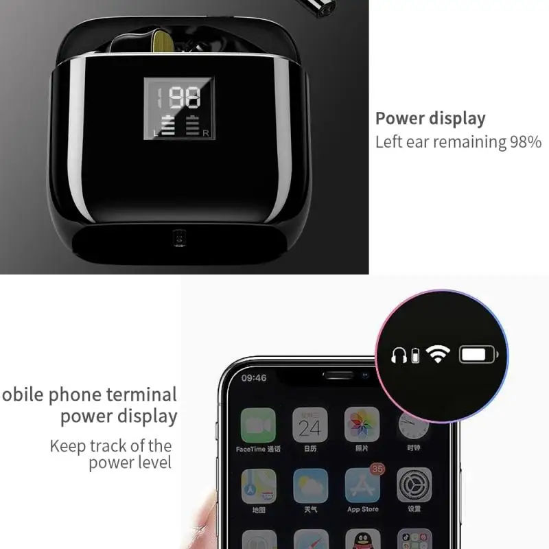 2020 True TWS Wireless Bluetooth 5 0 Earphone Headphones Mini Cordless Headset In Ear True Wireless Earbuds For iPhone
