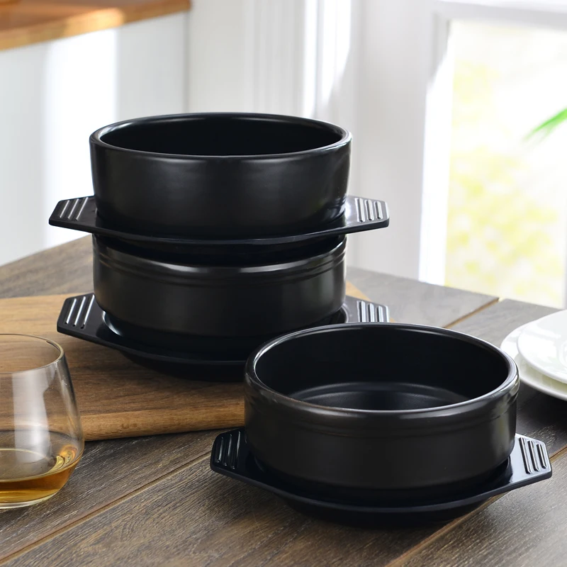 

Korean stone pot mixing rice high temperature resistant ceramic pot steamed open fire heat resistant fish sauce soup pan stewpot