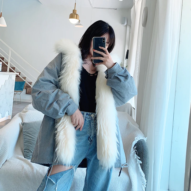 

Rex Rabbit Hair Inner Bile Rack Hair Flap Piece Overcoming Winter New Leather Coat for Women in Winter 2019