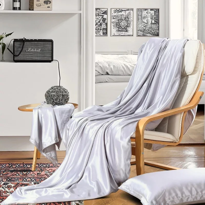 

One Duvet Cover 100% Mulberry Silk 16 Mm Seamless Queen Size White Gray Pink Purple Brown Wine Colors Customize MS04