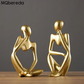 

New Modern Luxury Abstract Gold Figure Ornament Nordic Simple Creative Home Living Room Wine Cabinet Decorations Crafts Gift